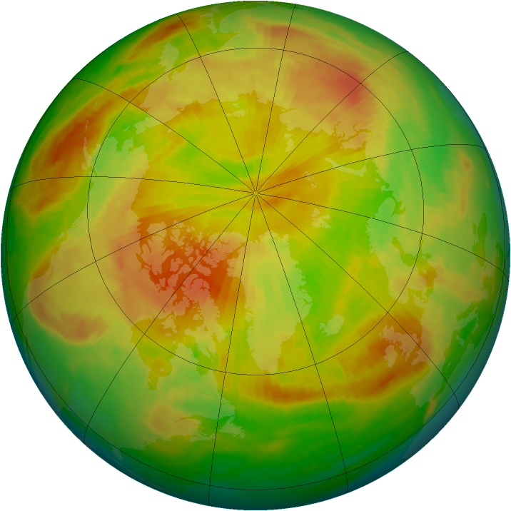 Arctic ozone map for 10 May 1983